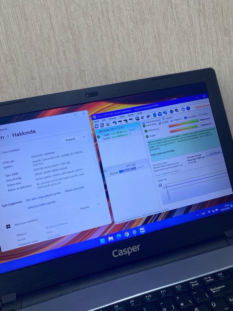 CASPER-8GB RAM-120GB SSD-BATARYALI-HEDİYELİ-WİNDOWS 11-LAPTOP - 4