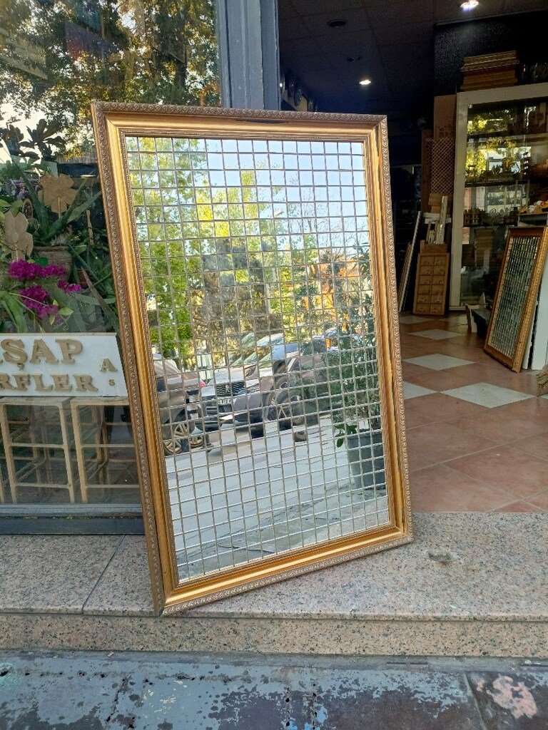 Altın Varaklı Mozaik Ayna - 3
