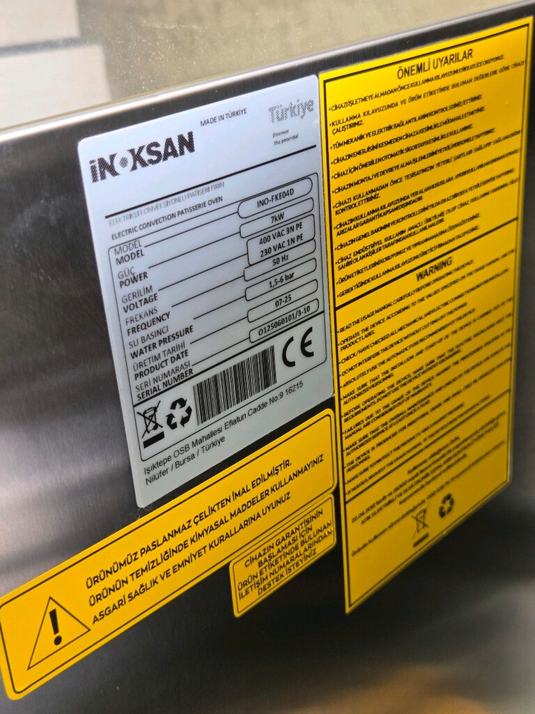 İNOKSAN Endüstriyel Konveksiyonel Pastamatik Patisserie Fırın Elektrik - 2