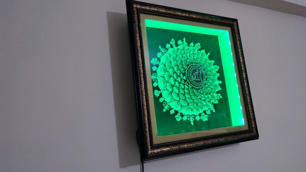 El Yapımı Rölyef Tablo - Allah'ın 99 İsmi (Esma-ül Hüsna) Rgb ledli - 5