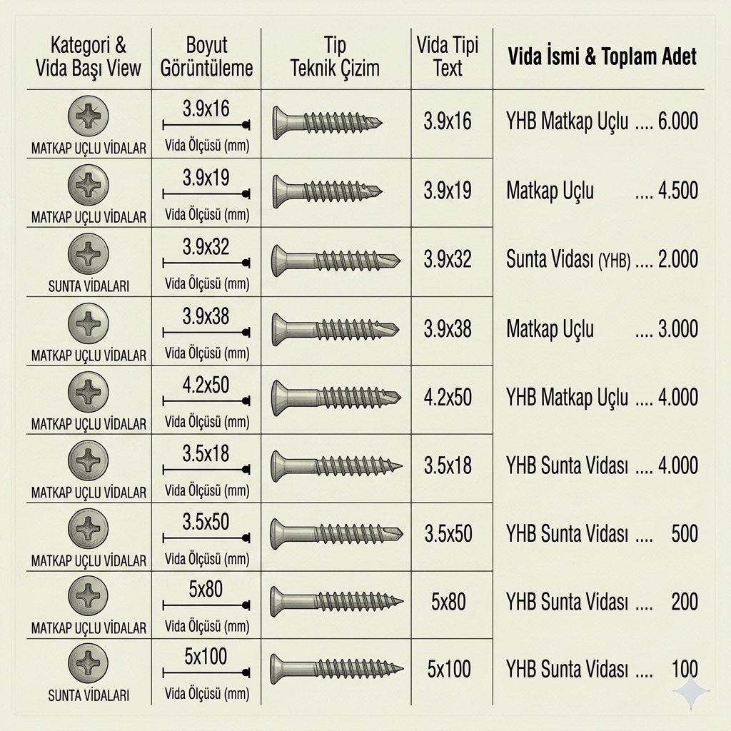 Vida - Matkap Uçlu YHB Sunta (%30 İndirimli) - 2