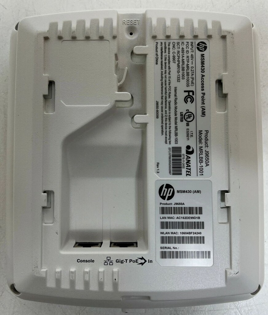 HP E-MSM430 802.11N Wi-Fi Kablosuz Access Point - 3