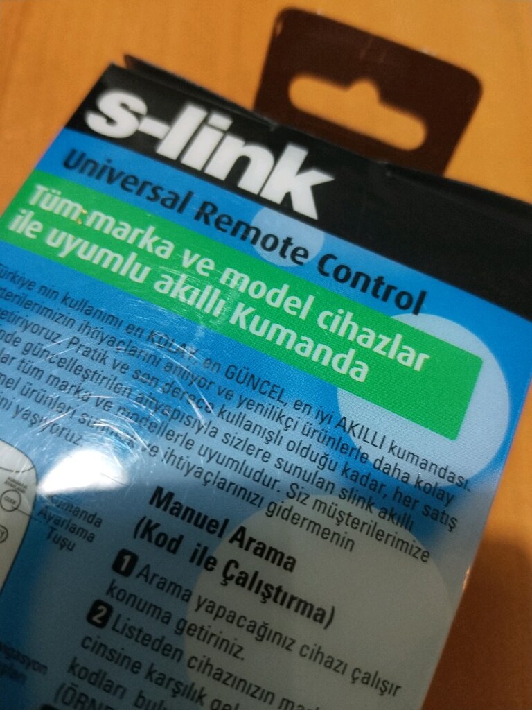 YENİ KUTUSUNDA S- LİNK MARKA 8 AYRI CİHAZ ÇALIŞTIRABİLEN AKILLI KUMAND - 3