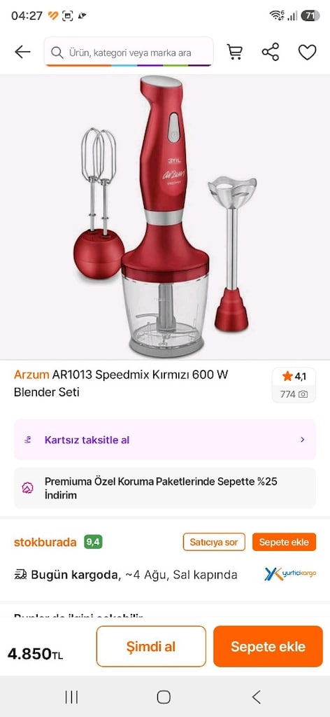 Arzum Speedmix Blender - 4