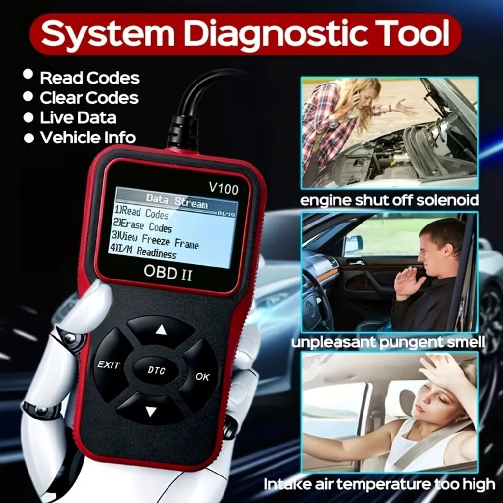 OBD II - V100 Arıza Tespit Cihazı Hata Kodu Okuma ve Silme OBD2 - 4