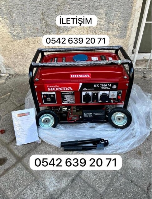 sıfır honda 7.5kw benzinli otomatik marşli tekerlekli jeneratör