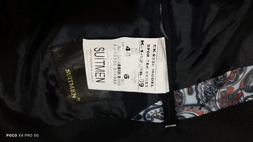 #Suitmen marka ceket..İç astarı sökük. Eni çekilince 48 Boyu 70 - 6