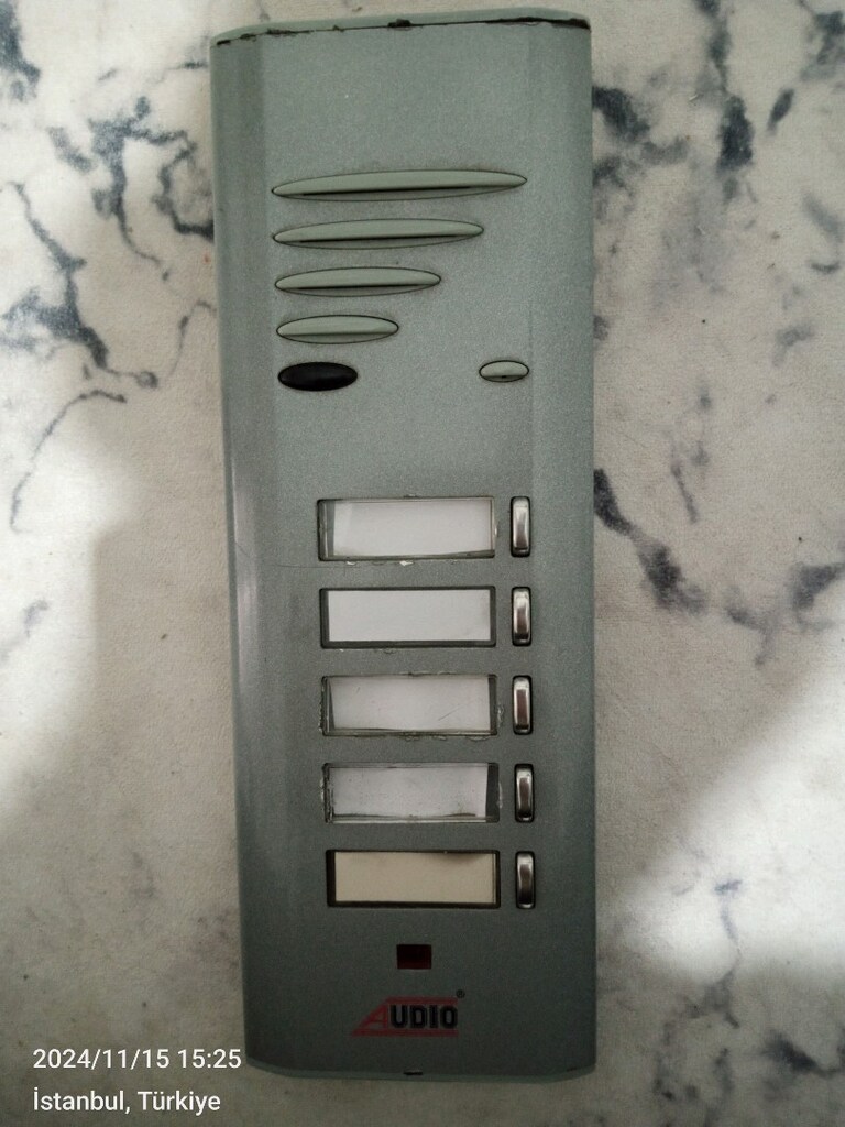 5 daireli audio zil butonu