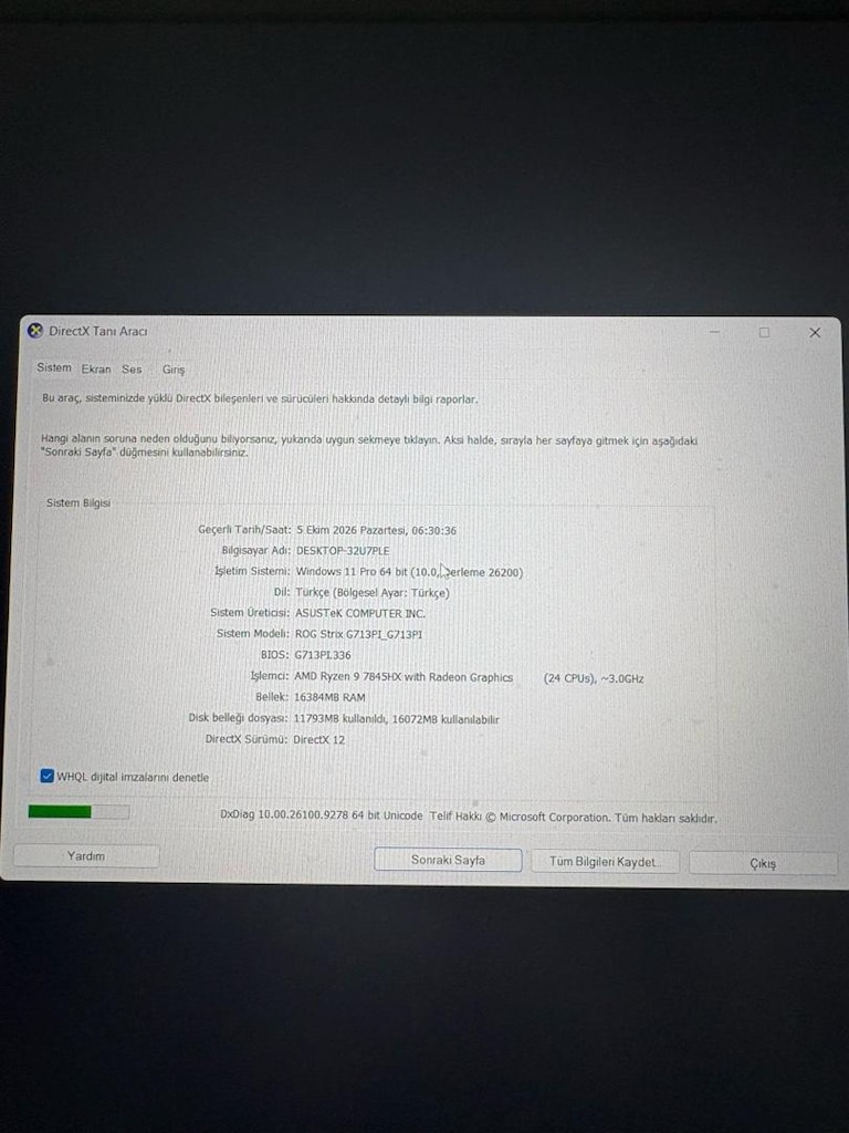 Asus Rog G17 rtx4070 amd 9 oyuncu laptopu - 4