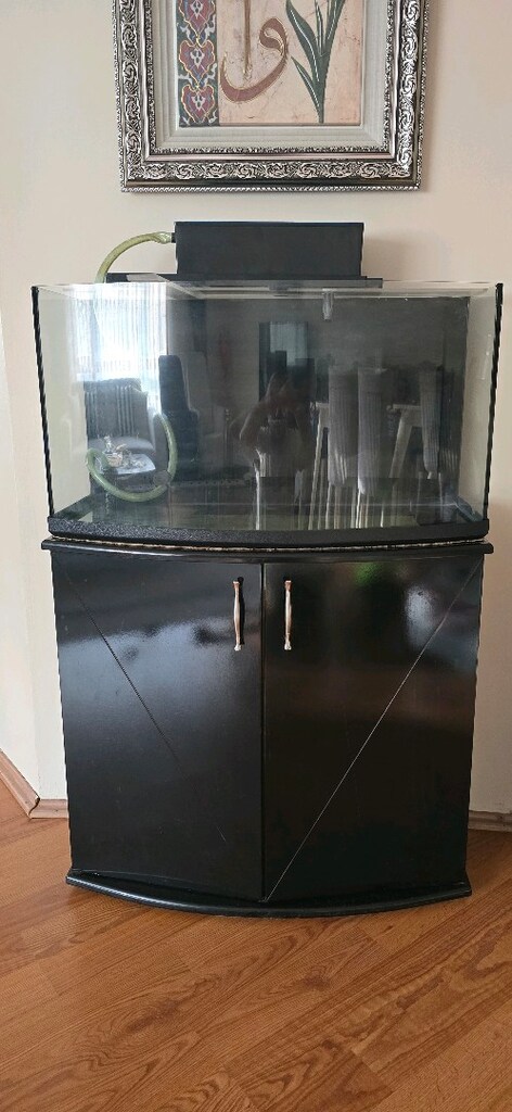 akvaryum ışık ve tepe filtre 80 cm bombeli sehpalı - 12