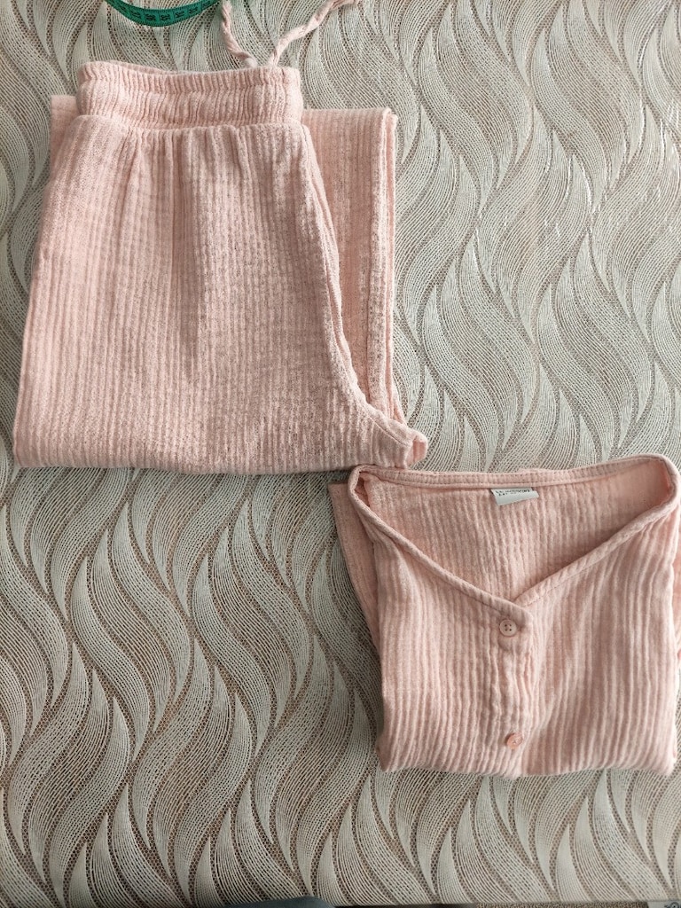 LCW müslin kumaş mat pembe İkili Takım - 14