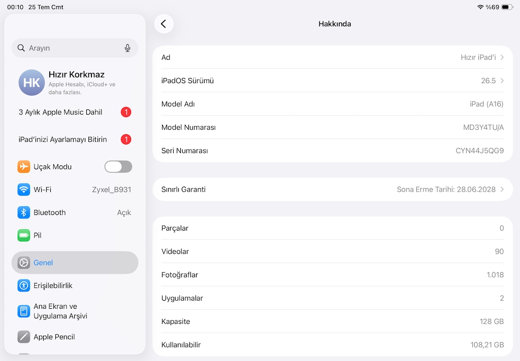 İPad 11 (A16) 128GB - SIFIRA YAKIN - 8