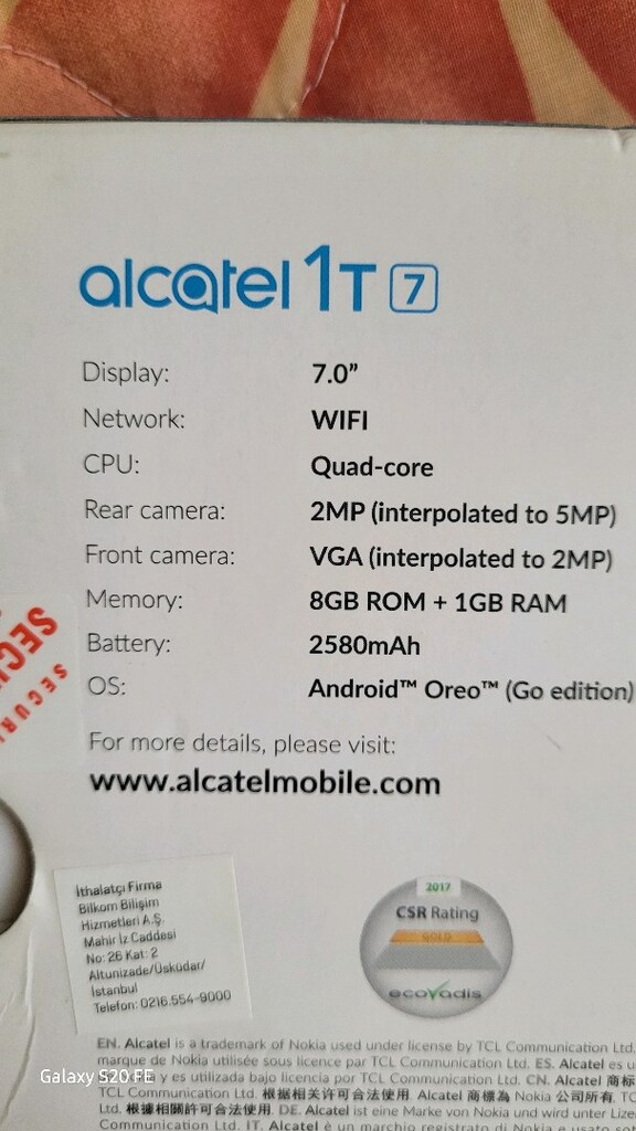 Alcatel Tablet - 6