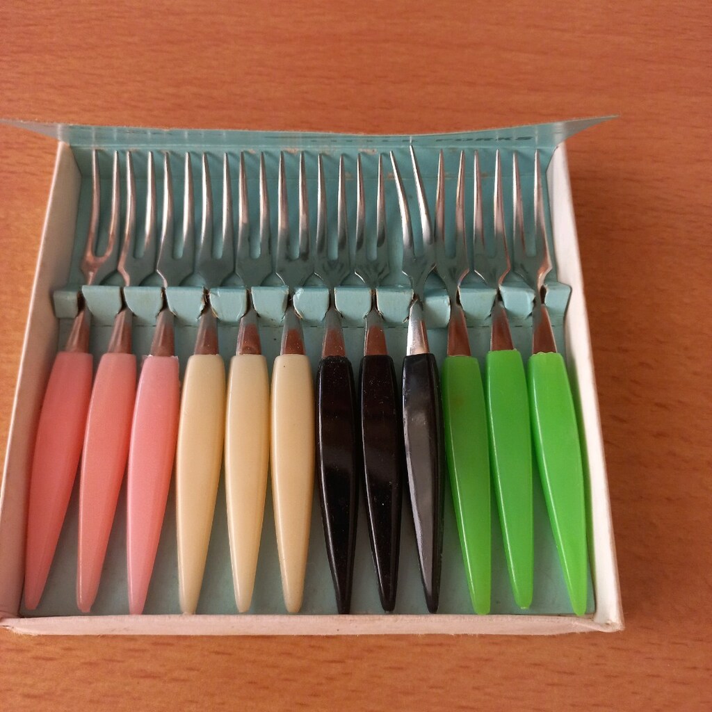 Vintage Little Fork 12'li mini Meyve Çatalı - 4