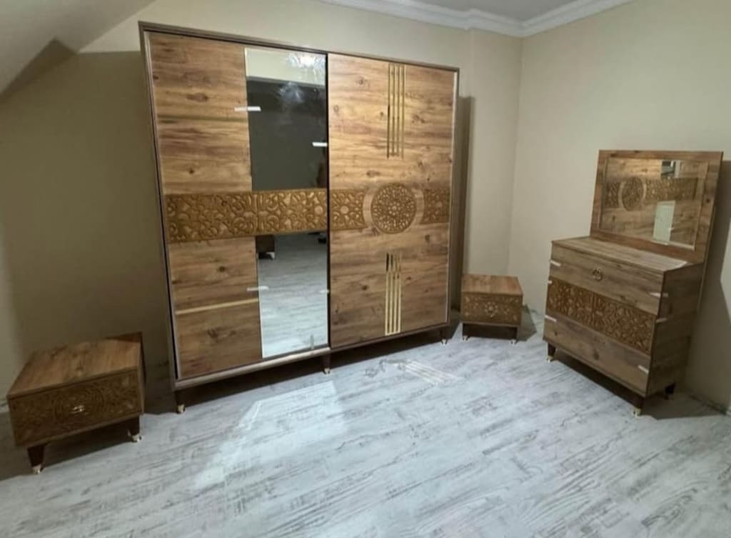 Sıfır Yatak Odası Takımı Baza Başlık Yatak Dahil - 6