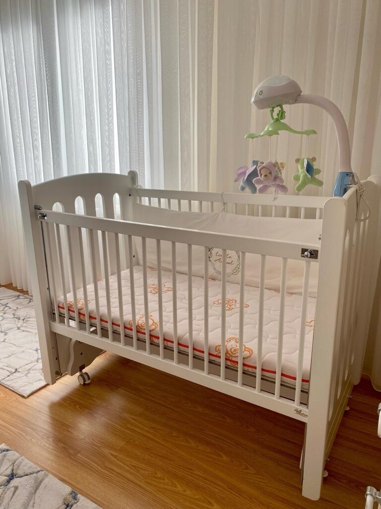 MeltemKids Mia Anne Yanı Ahşap Sallanır Beşik - 7