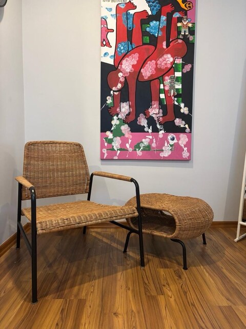 IKEA ULRIKSBERG Rattan Koltuk + GAMLEHULT Rattan Sehpa / Ayrı da Satıl