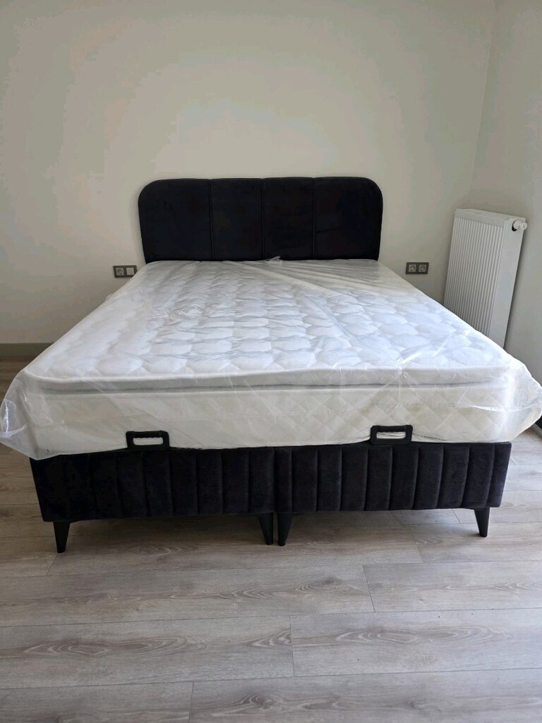 çift kişilik baza başlık pedli yatak - 2