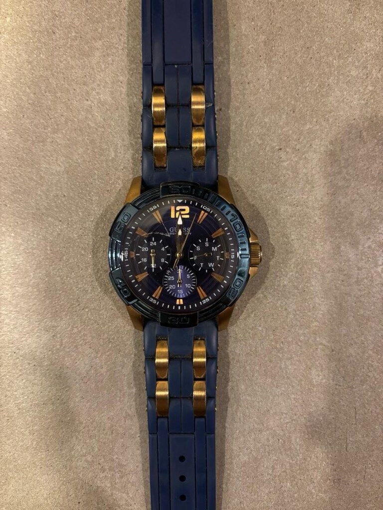 Orijinal Guess W0366G4 Erkek Kol Saati (Lacivert/Gold)