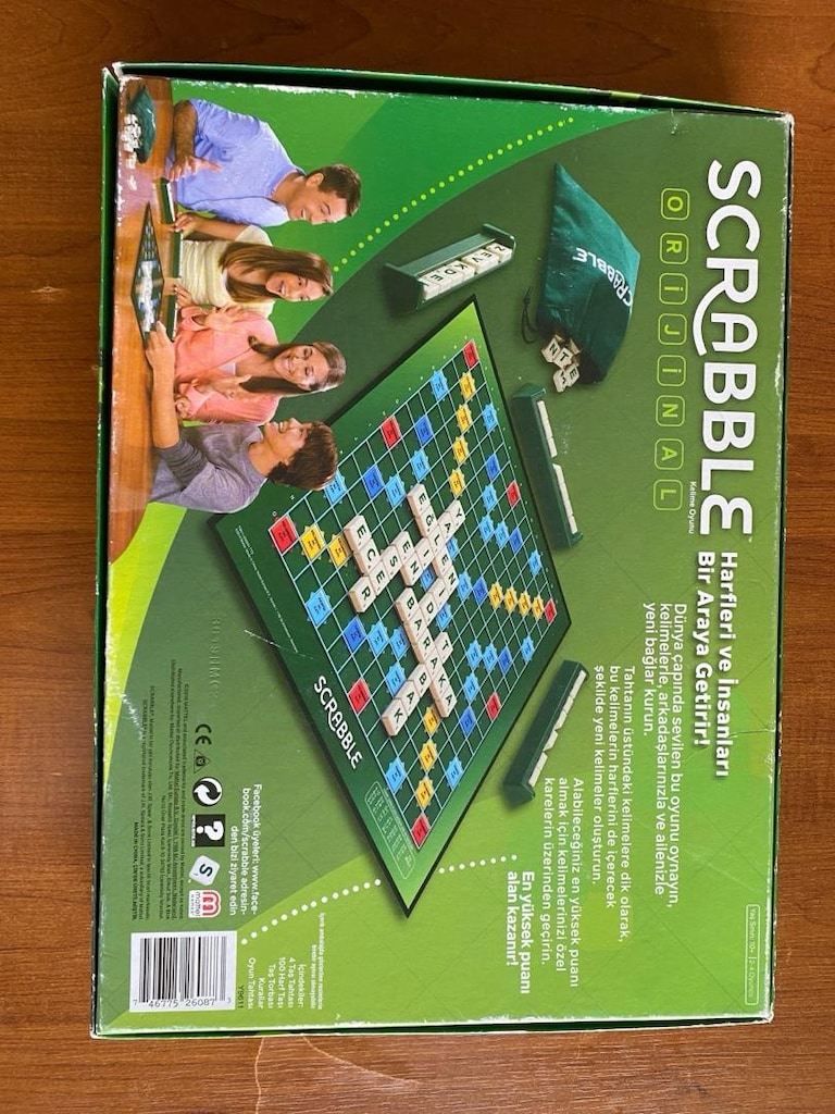 Orijinal Scrabble kelime oyunu, eksiksiz şekilde herşeyiyle - 3
