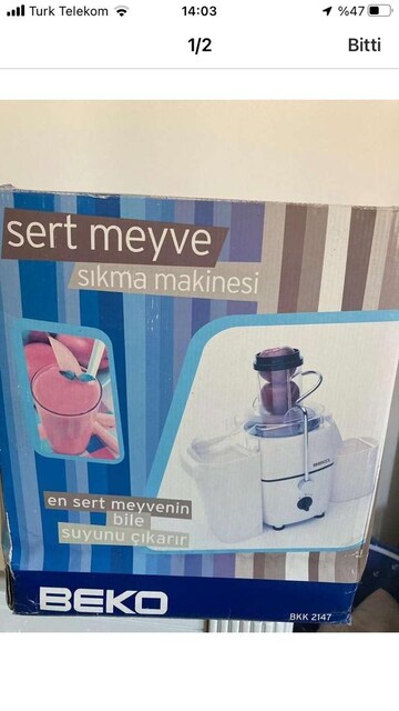 Beko Katı meyve sıkacağı