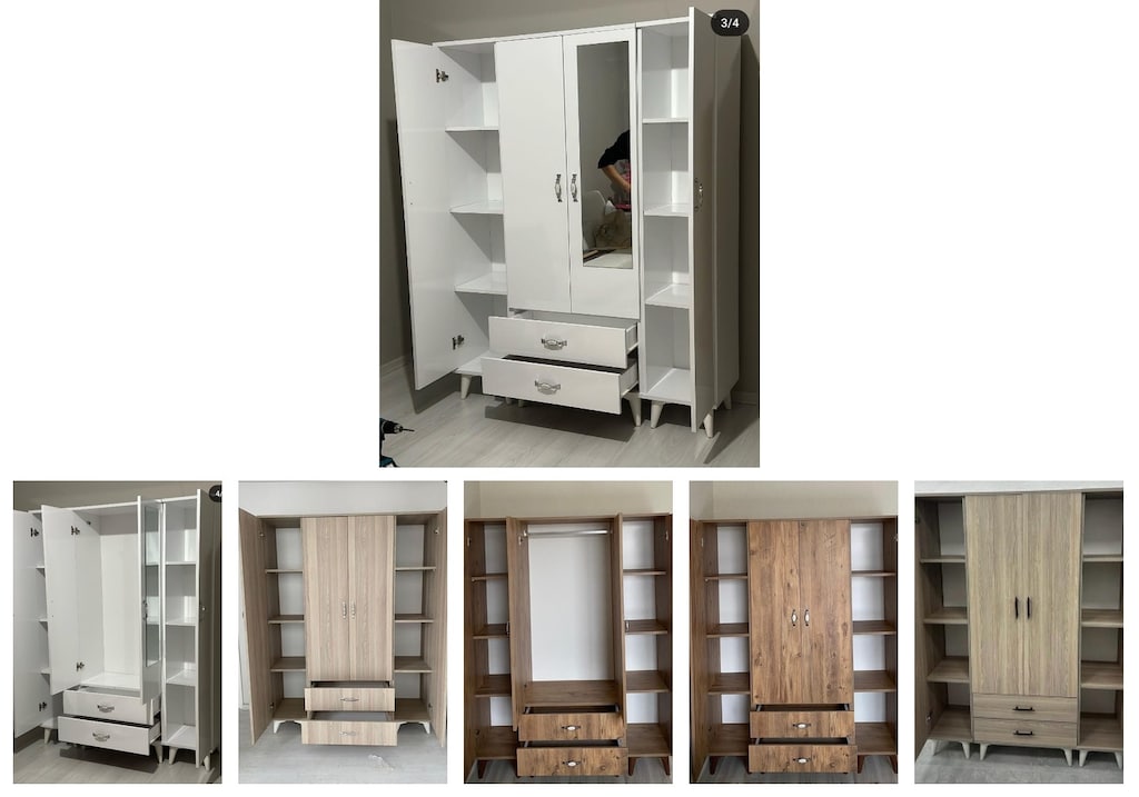 4 kapaklı elbise dolabı jxdymxkefi - 6