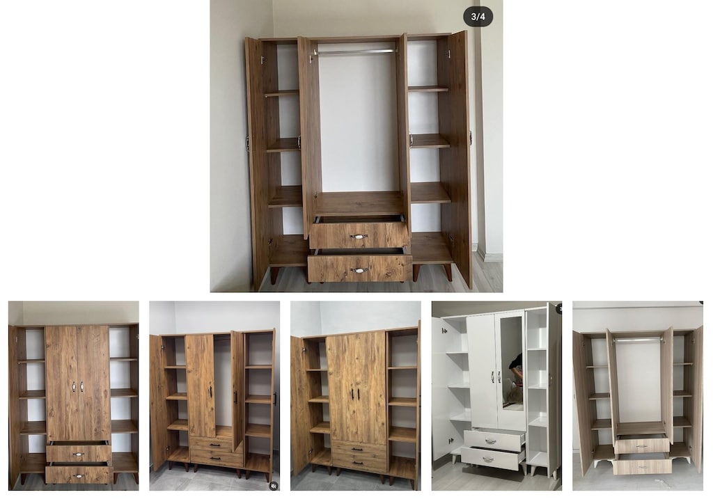 4 kapaklı elbise dolabı jzpdxuevye - 6