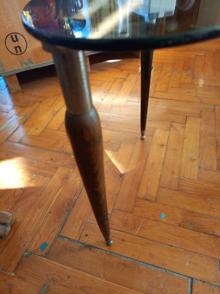 Vintage Organik Form Cam Sehpa - 2