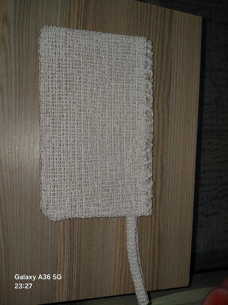 Zarif Krem El Örgüsü Dantel Detaylı Clutch / Portföy Çanta