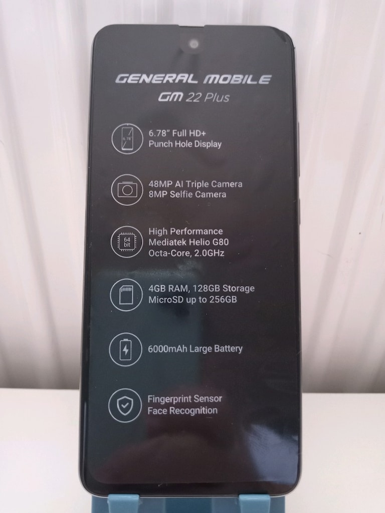 GENERAL MOBİLE GM 22 PLUS BEYAZ RENK 4 GB RAM 128 GB HAFIZA - 12