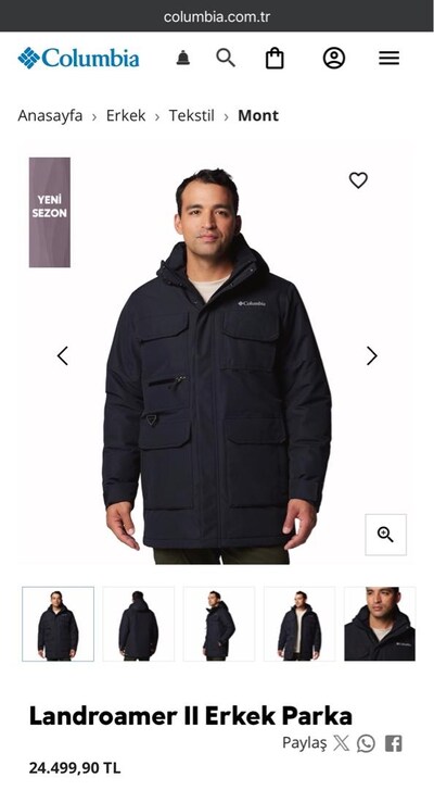 SIFIR Columbia Landroamer II Erkek Parka