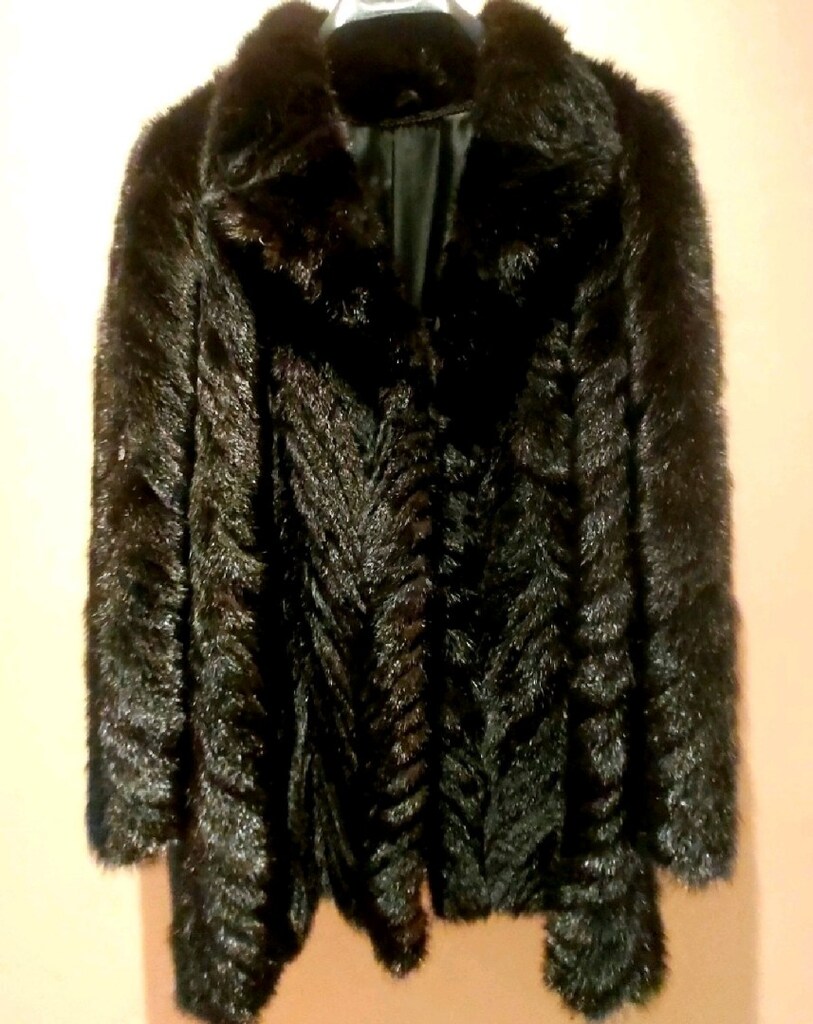 MODERN DESIGN FASHION BLACK VİZON PRIVATE LUXURY WOMEN FUR - 4