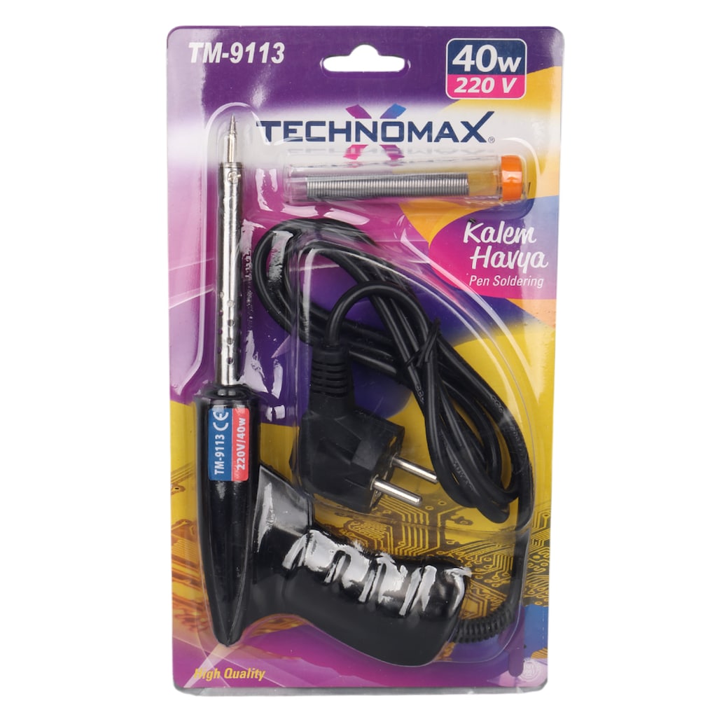 Technomax 40 Watt Tabanca Havya 220V Lehim Makinesi Havyası - 4