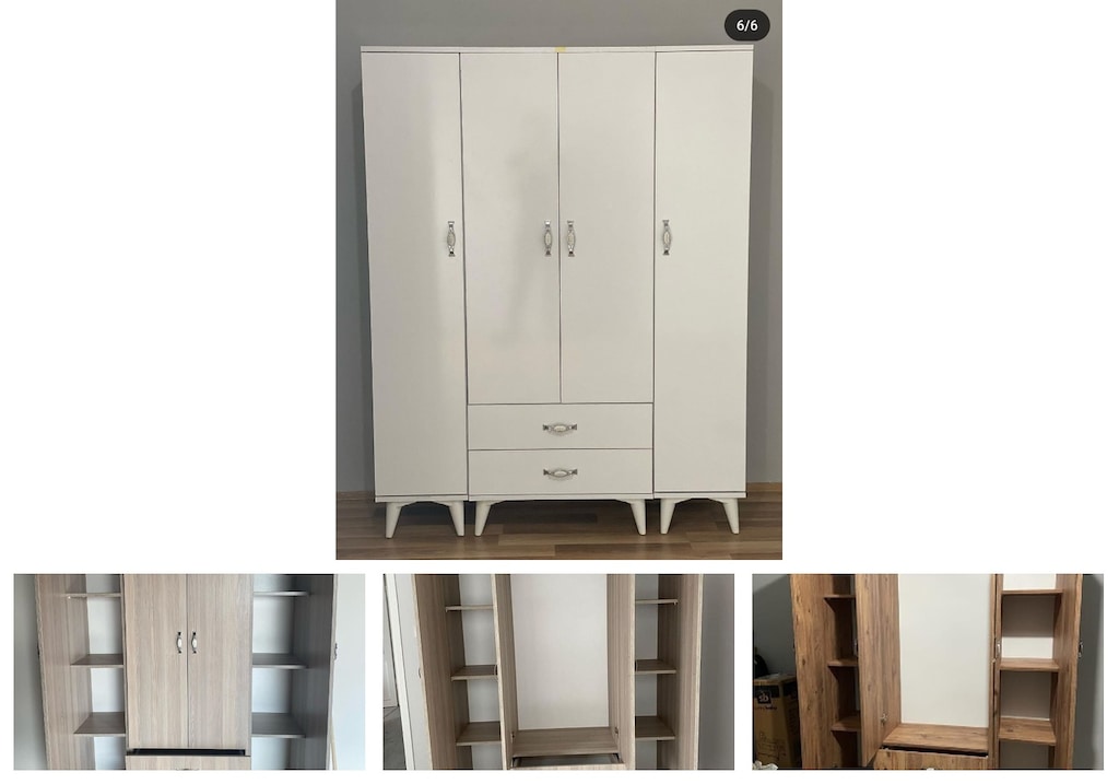 4 kapaklı elbise dolabı ibsbnefbyh - 4