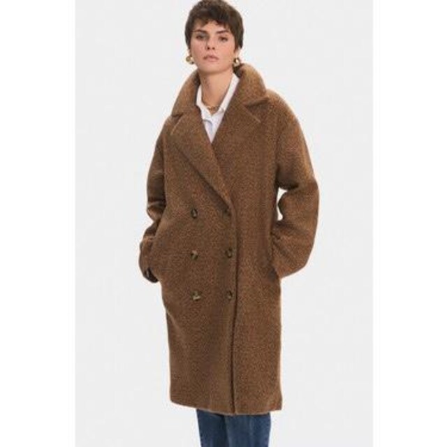 NG Style Düğme Detaylı Kaban - 40/Kahverengi