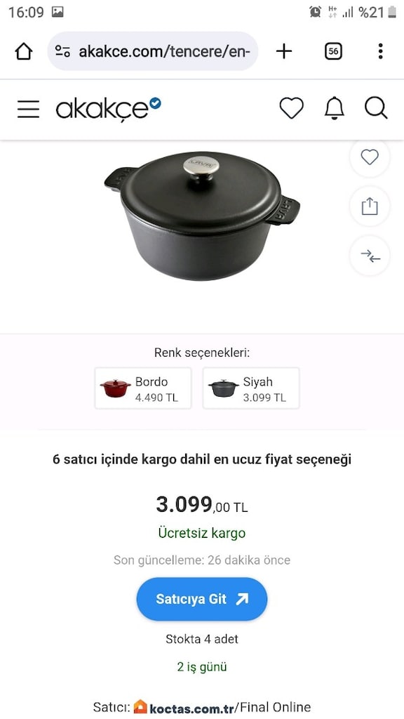 Lava Döküm Demir Tencere Seti 26 cm Kapaklı & Saplı - 4