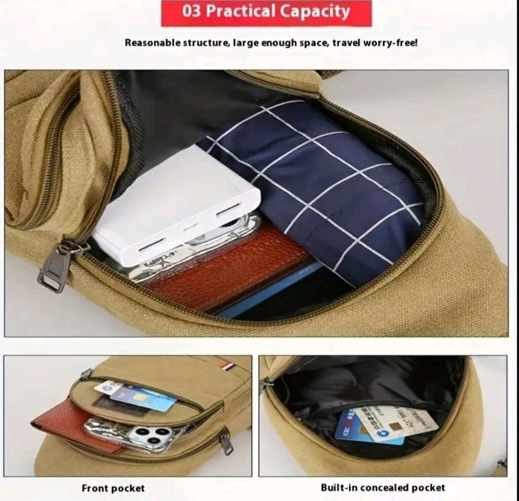 Unisex Çapraz Omuz & Göğüs Çantası - 5