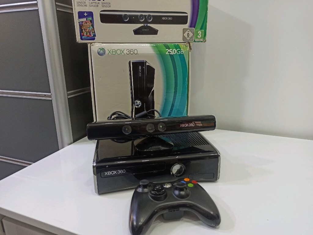 Xbox 360 Slim 250 GB Tek Kol Kinect Kamera Full Orjinal Kutulu Koleksi - 2