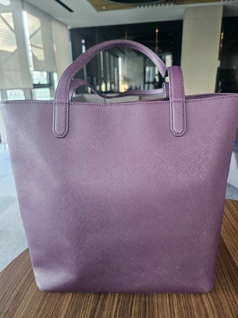 DKNY Mor Hakiki Deri Tote Çanta - 2