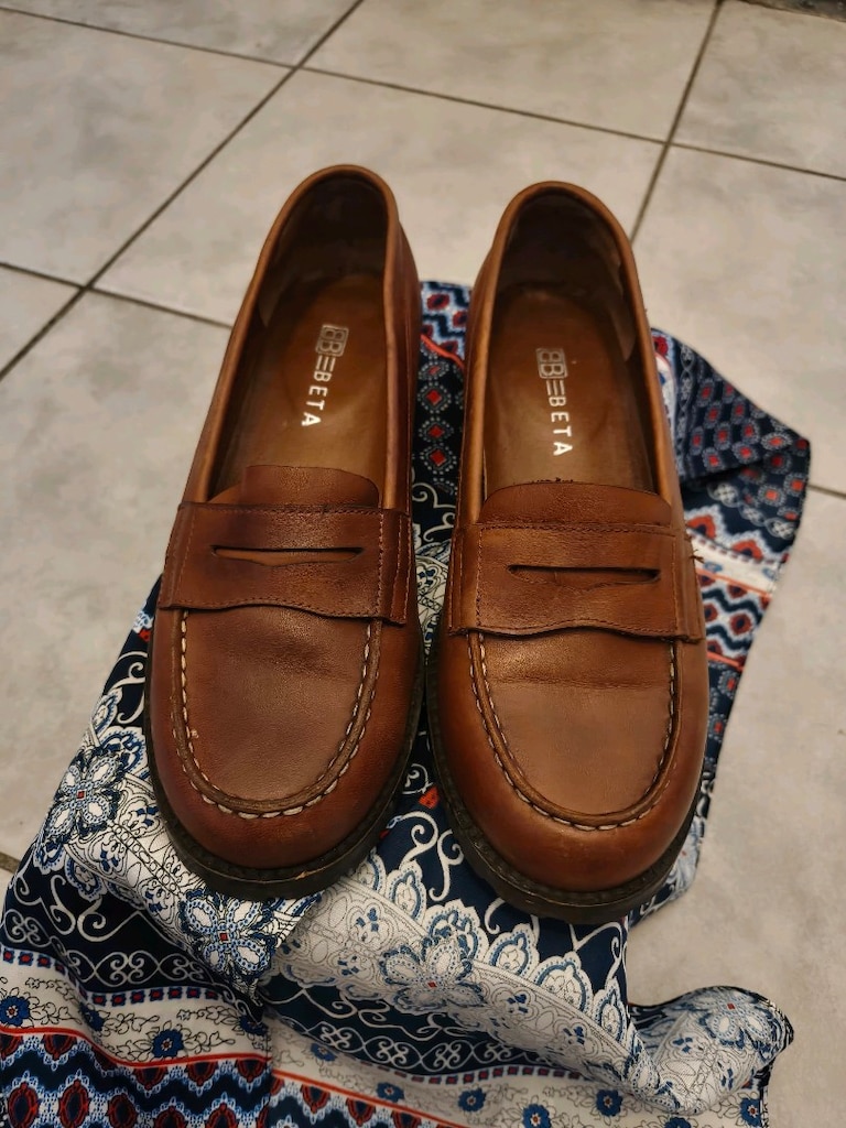Beta marka deri loafer. 37 numara. Sıfırdır - 3