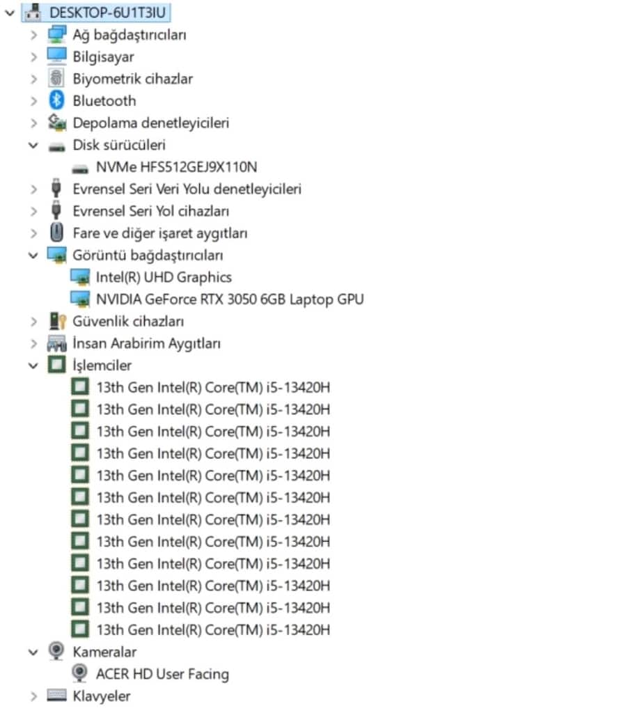i5 13. Nesil Acer Nitro G@ming garantili oyun canavarı laptop - 8