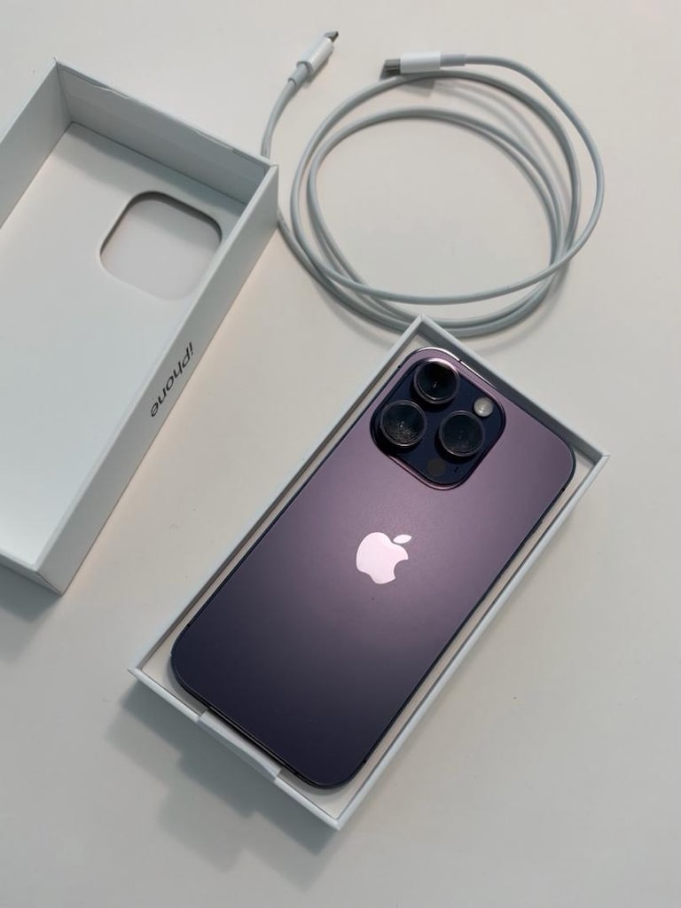 TR cihazı kutulu iPhone 14 Pro 128GB Mor ve magsafe kılıf - 3
