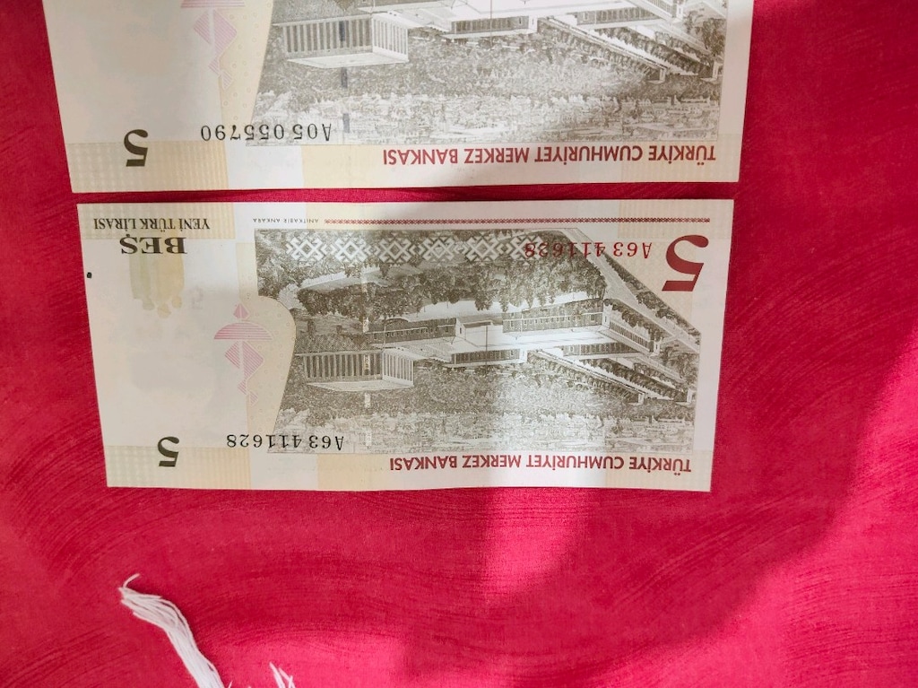 2005 5 YTL Yeni Türk Lirası – 3’lü Koleksiyonluk Lot – Çil/Çile Yakın - 7