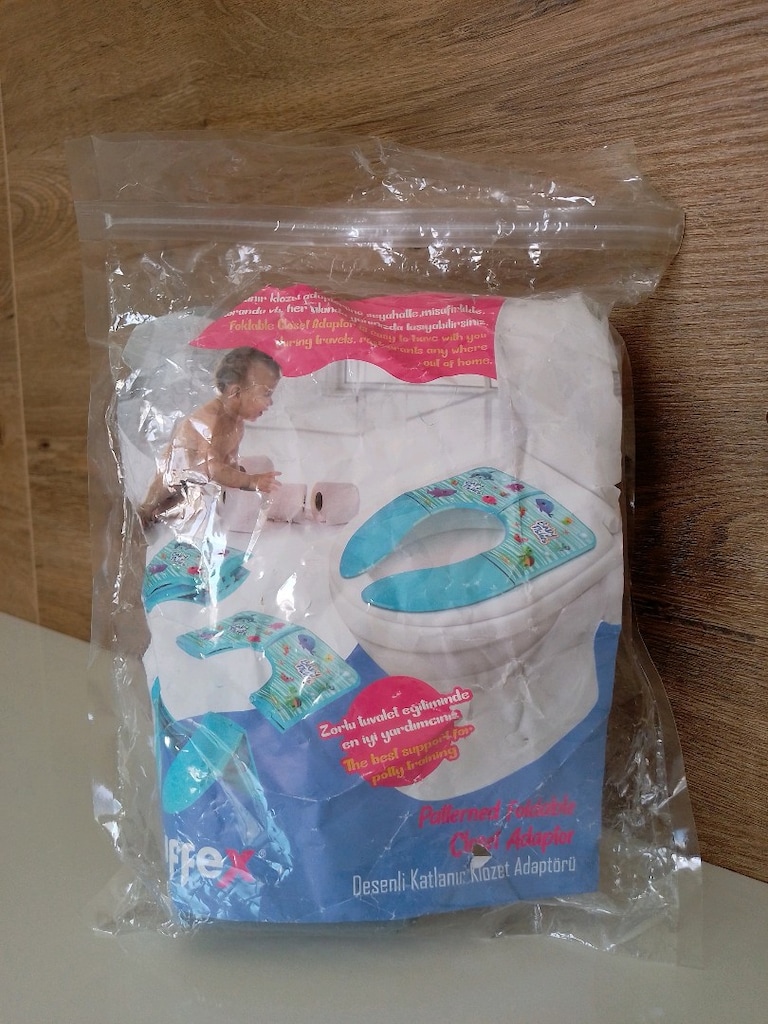 Tuffex Desenli Portatif Katlanır Çocuk Klozet Adaptörü (Sıfır gibi) - 5