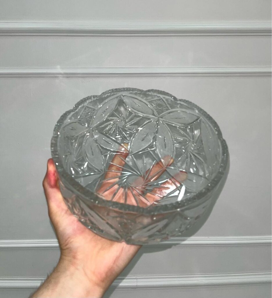 Paşabahçe soğuk kesme kristal büyük boy meyvelik/kase - 2