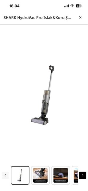 SHARK HydroVac Pro Islak&Kuru Şarjl sifir cihaz acilmamis