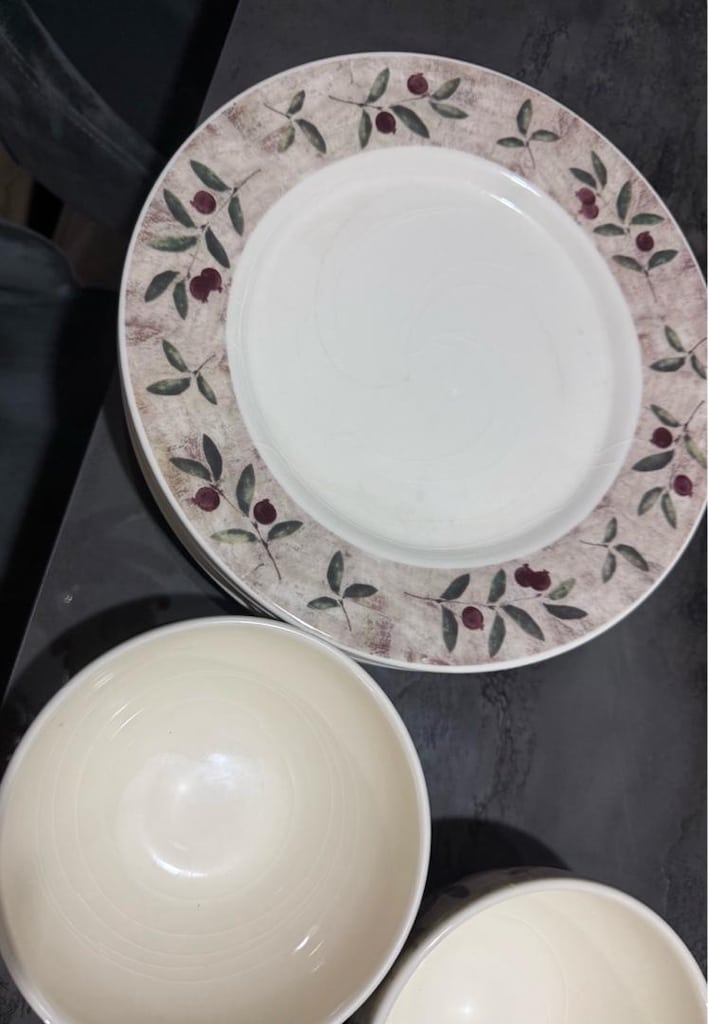 12 parça yemek takımı zeytin yaprağı motifli - 4