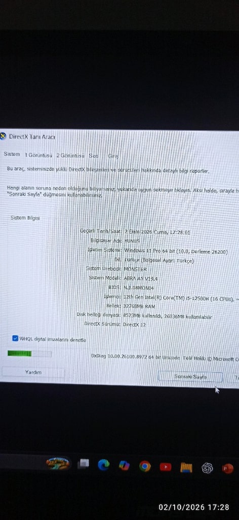 Monster Abra Laptop 1 TB SSD 32 GB Ram - 2