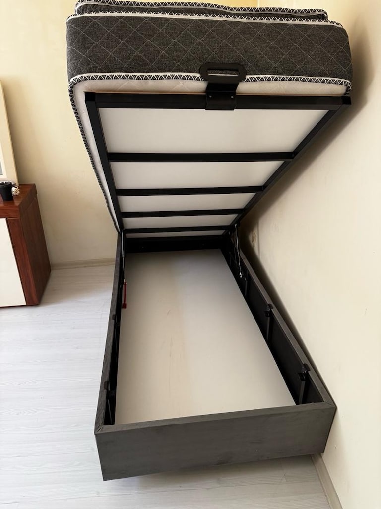 90X190 solid baza başlık yatak pedli yatak set ücretsiz teslimat - 2