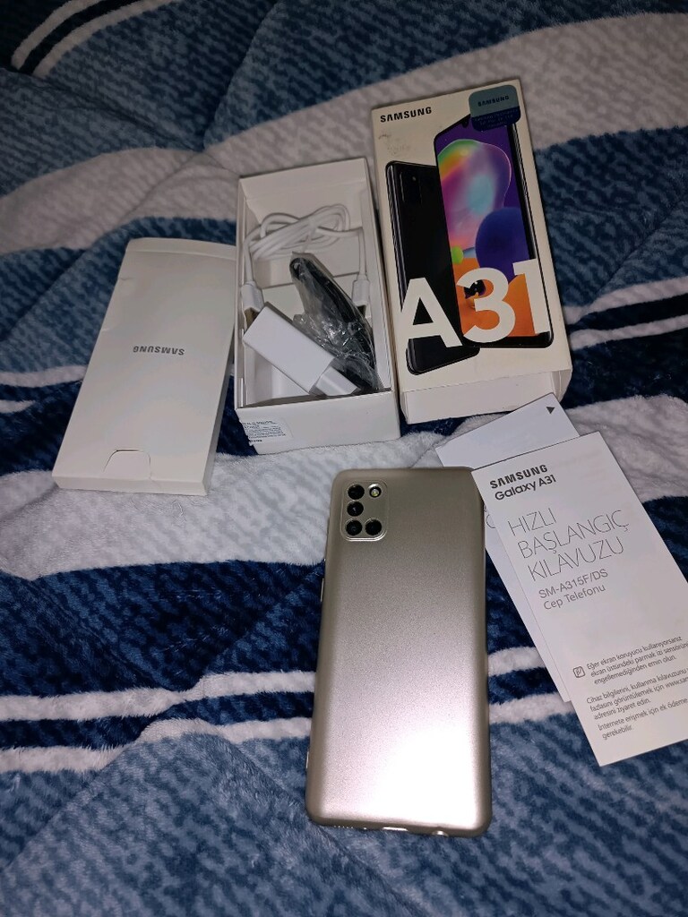 Samsung a31 128gb hafıza 4gb ram yurtiçi cihazı ciftsimli orjinal - 2